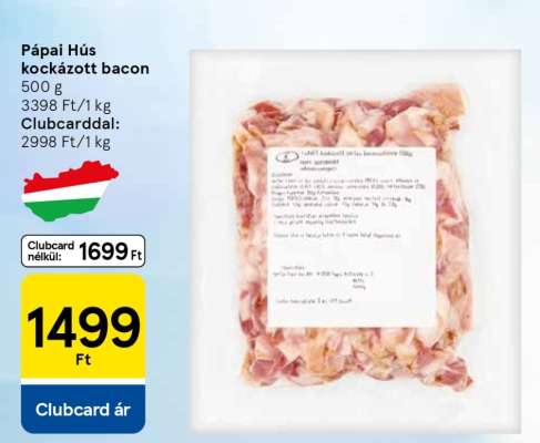 Pápai Hús kockázott bacon