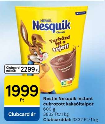 Nestlé Nesquik instant cukrozott kakaóitalpor
