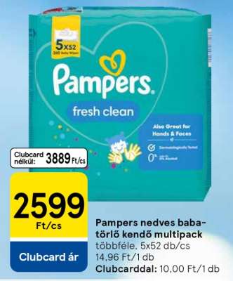 Pampers nedves baba-törlő kendő multipack