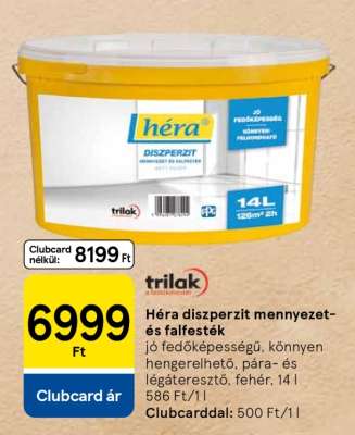 Héra diszperzit mennyezet- és falfesték