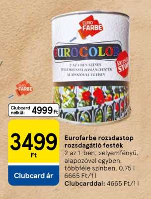 Eurofarbe rozsdagátló festék