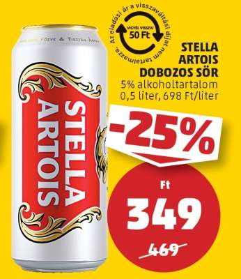 Stella Artois dobozos sör
