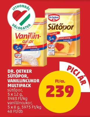 Dr. Oetker Sütőpor, Vanillincukor Multipack
