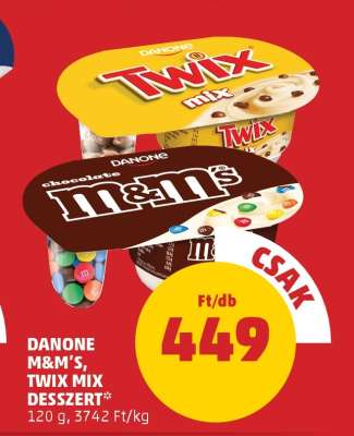 Danone M&M's, Twix Mix Desszert