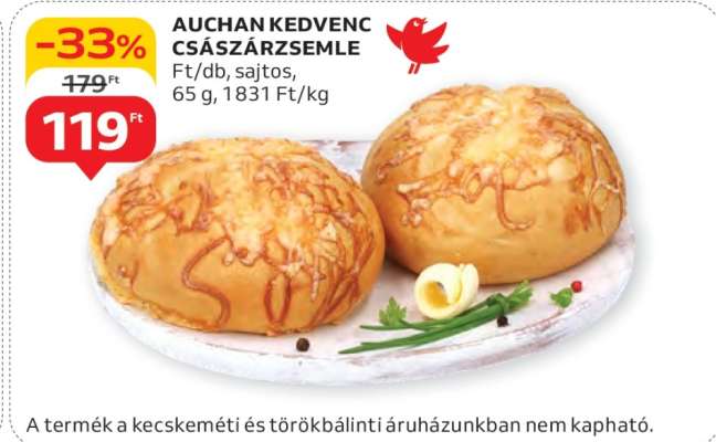 AUCHAN KEDVENC CSÁSZÁRZSEMLE