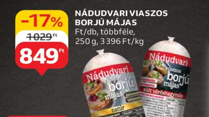 Nádudvari viaszos borjú májas