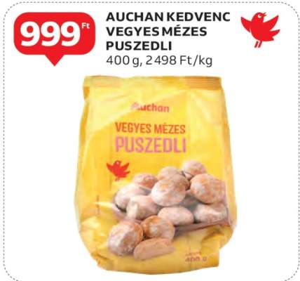 AUCHAN KEDVENC VEGYES MÉZES PUSZEDLI