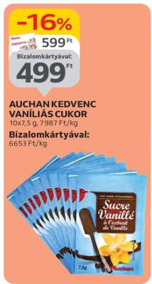 AUCHAN KEDVENC VANÍLIÁS CUKOR