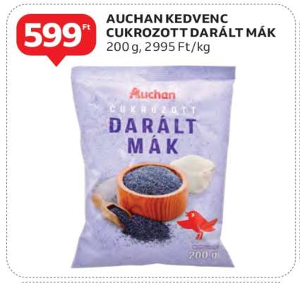 Auchan Kedvenc Cukrozott Darált Mák