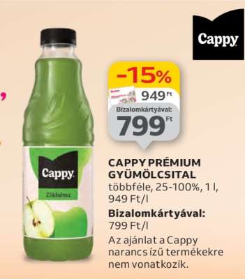 Cappy Prémium Gyümölcsital