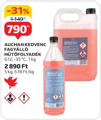 AUCHAN KEDVENC FAGYÁLLÓ HŰTŐFOLYADÉK