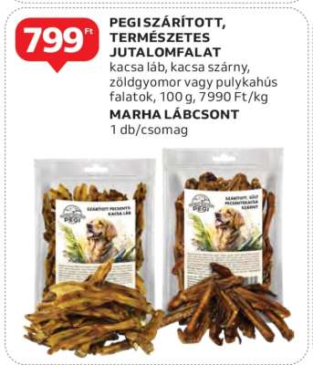 PEGI SZÁRÍTOTT, TERMÉSZETES JUTALOMFALAT