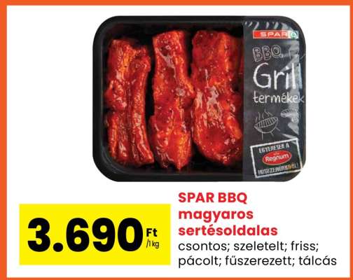 SPAR BBQ magyaros sertésoldalas