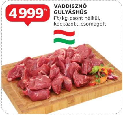 Vaddisznó gulyáshús
