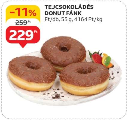 TEJCSOKOLÁDÉS DONUT FÁNK