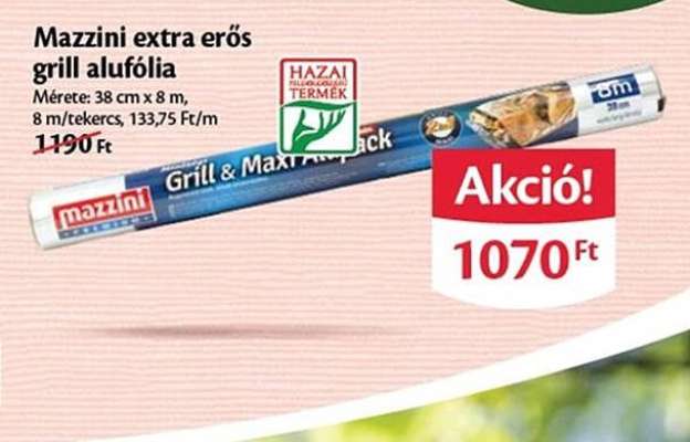 Mazzini extra erős grill alufólia