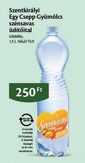 Szentkirályi Egy Csepp Gyümölcs szénsavas üdítőital