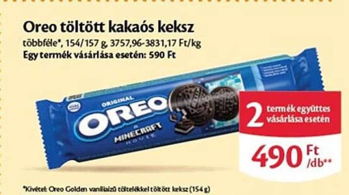 Oreo töltött kakaós keksz