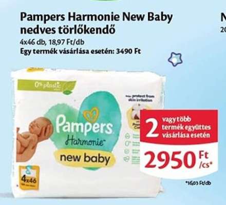 Pampers Harmonie New Baby nedves törlőkendő