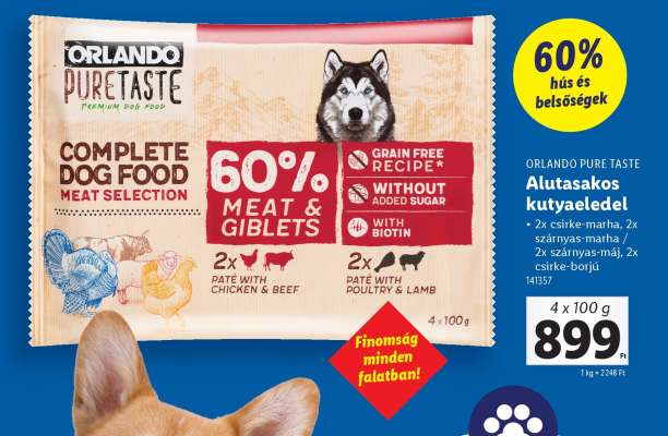 ORLANDO PURE TASTE Alutasakos kutyaeledel
