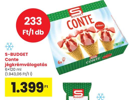S-BUDGET Conte jégkrémválogatás