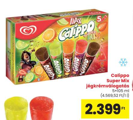 Calippo Super Mix jégkrémválogatás