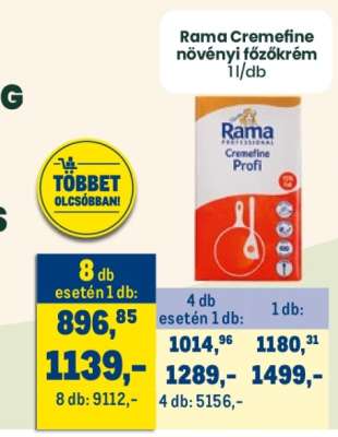 Rama Cremefine növényi főzőkrém 1l/db