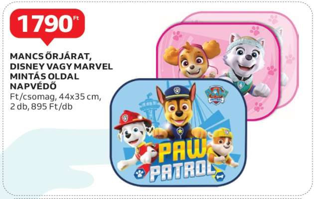Mancs Őrjárat, Disney vagy Marvel mintás oldal napvédő