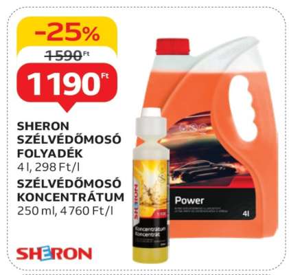 SHERON SZÉLVÉDŐMOSÓ FOLYADÉK