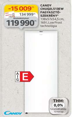 CANDY CNUQ2L513EW FAGYASZTÓSZEKRÉNY