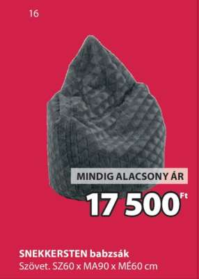 SNEKKERSTEN babzsák