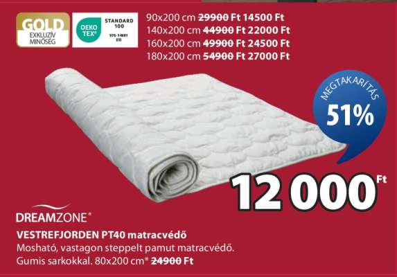 DREAMZONE VESTREFJORDEN PT40 matracvédő