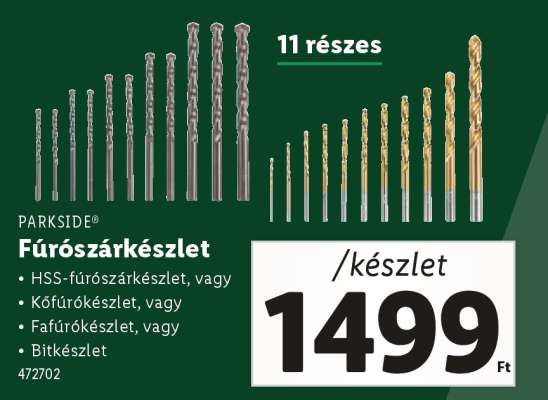 PARKSIDE Fúrószárkészlet