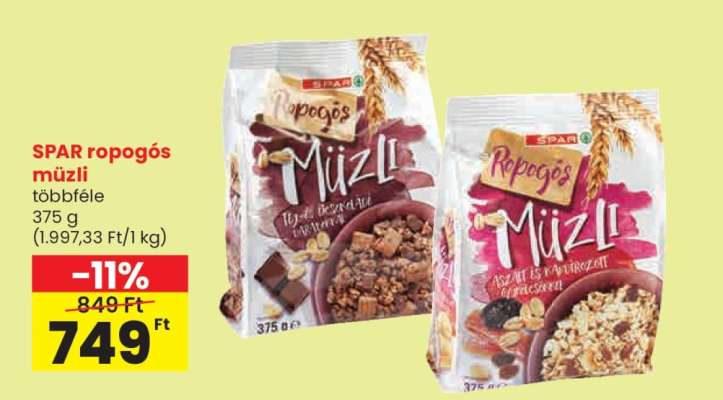 SPAR ropogós müzli