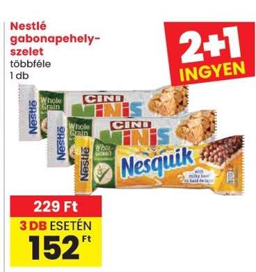 Nestlé gabonapehely-szelet