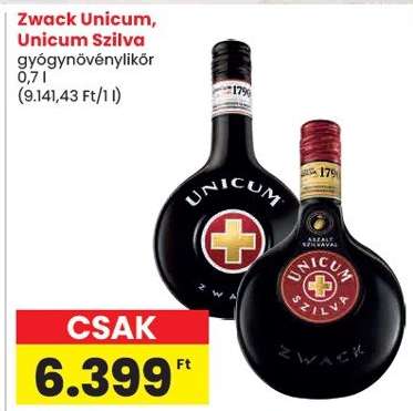 ZWACK Unicum* / Unicum Szilva*