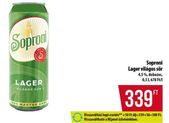 Soproni Lager világos sör