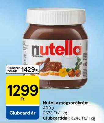 Nutella mogyorókrém