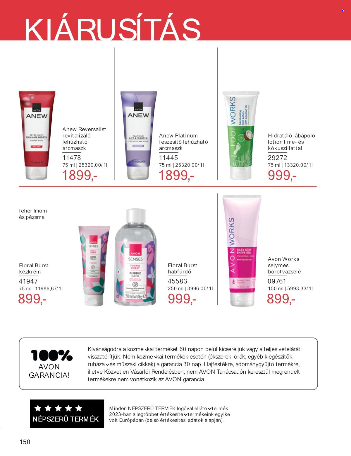 Avon akciós újság érvényes:  - 2025.07.01 - 2025.07.31. 150. oldal Oldal 150
