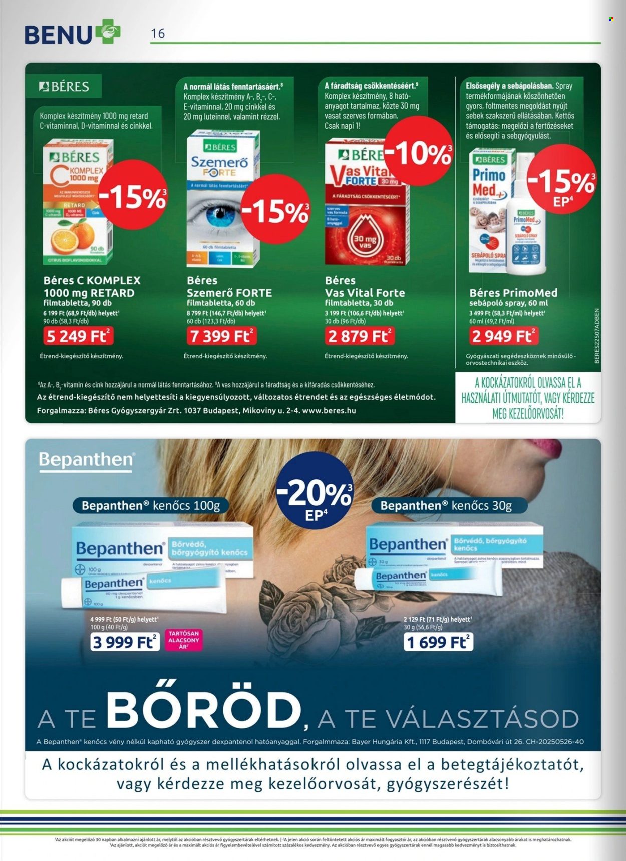 BENU Gyógyszertár akciós újság érvényes:  - 2025.07.01 - 2025.07.31. 15. oldal Oldal 15