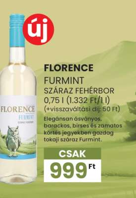 FLORENCE FURMINT SZÁRAZ FEHÉRBOR