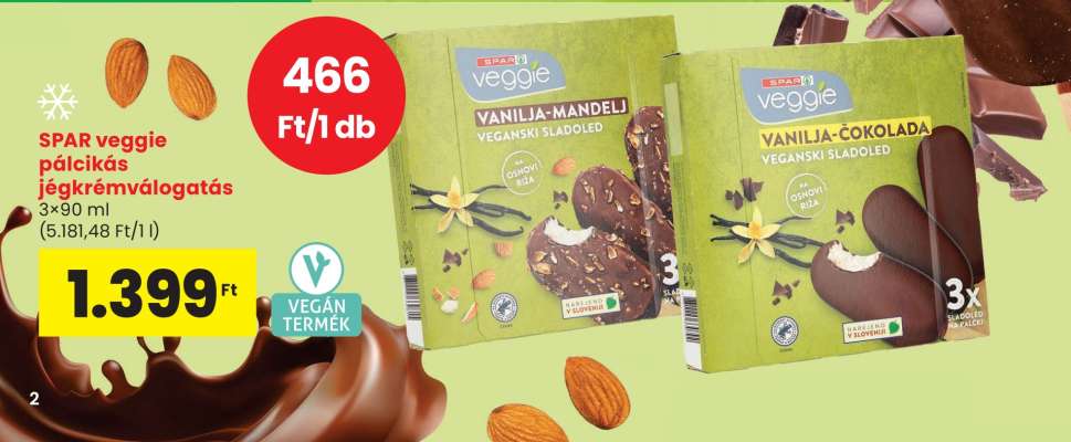 SPAR veggie pálcikás jégkrémválogatás