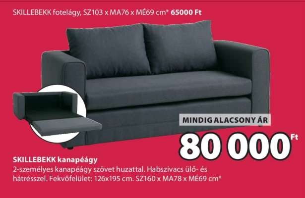 SKILLEBEKK kanapéágy