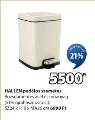 HALLEN pedálos szemetes
