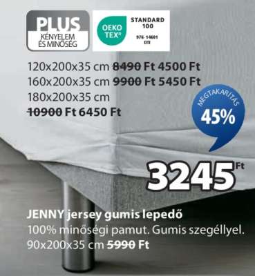 JENNY jersey gumis lepedő