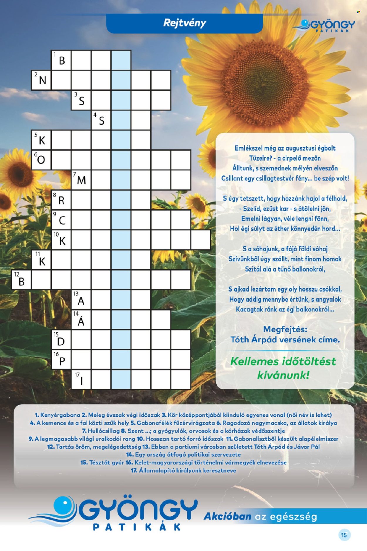 Gyöngy Patikák akciós újság érvényes:  - 2025.08.01 - 2025.08.31. 15. oldal Oldal 15