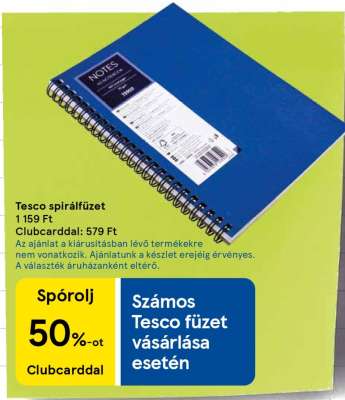 Tesco spirálfüzet