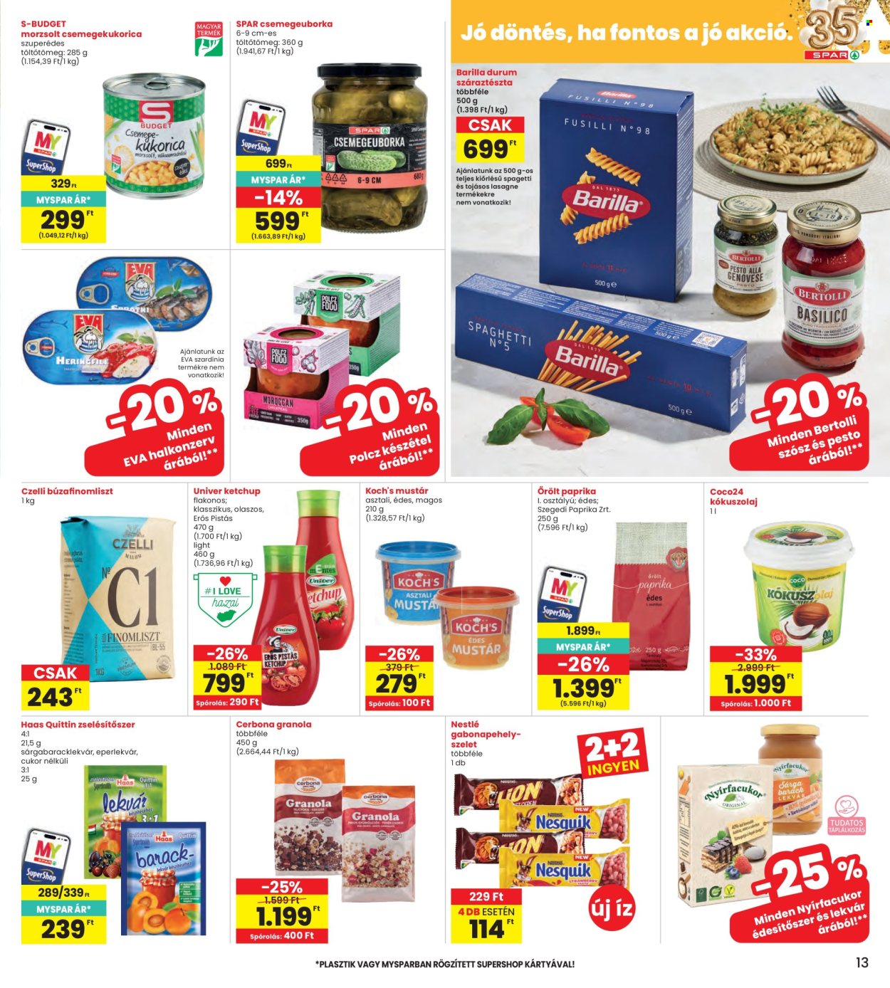 INTERSPAR akciós újság érvényes:  - 2026.06.11 - 2026.06.17. 13. oldal Oldal 13