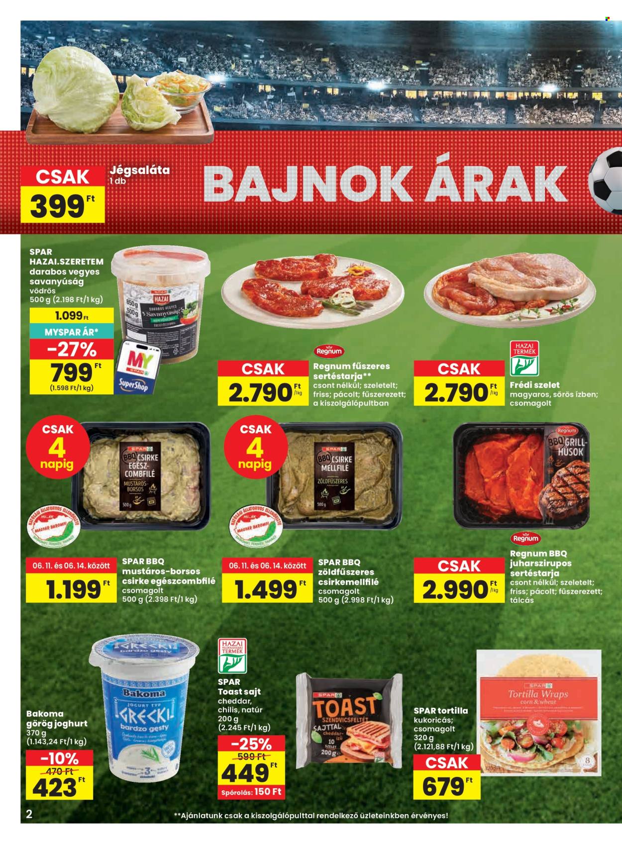 SPAR akciós újság érvényes:  - 2026.06.11 - 2026.06.17. 2. oldal Oldal 2