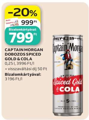 CAPTAIN MORGAN DOBOZOS SPICED GOLD & COLA